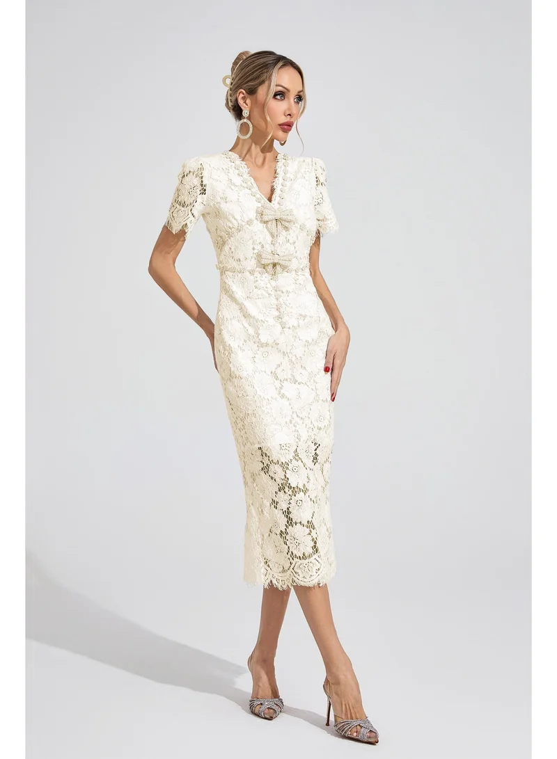 Catchall  Oriel Lace Midi Dress for Women | Best Price UAE