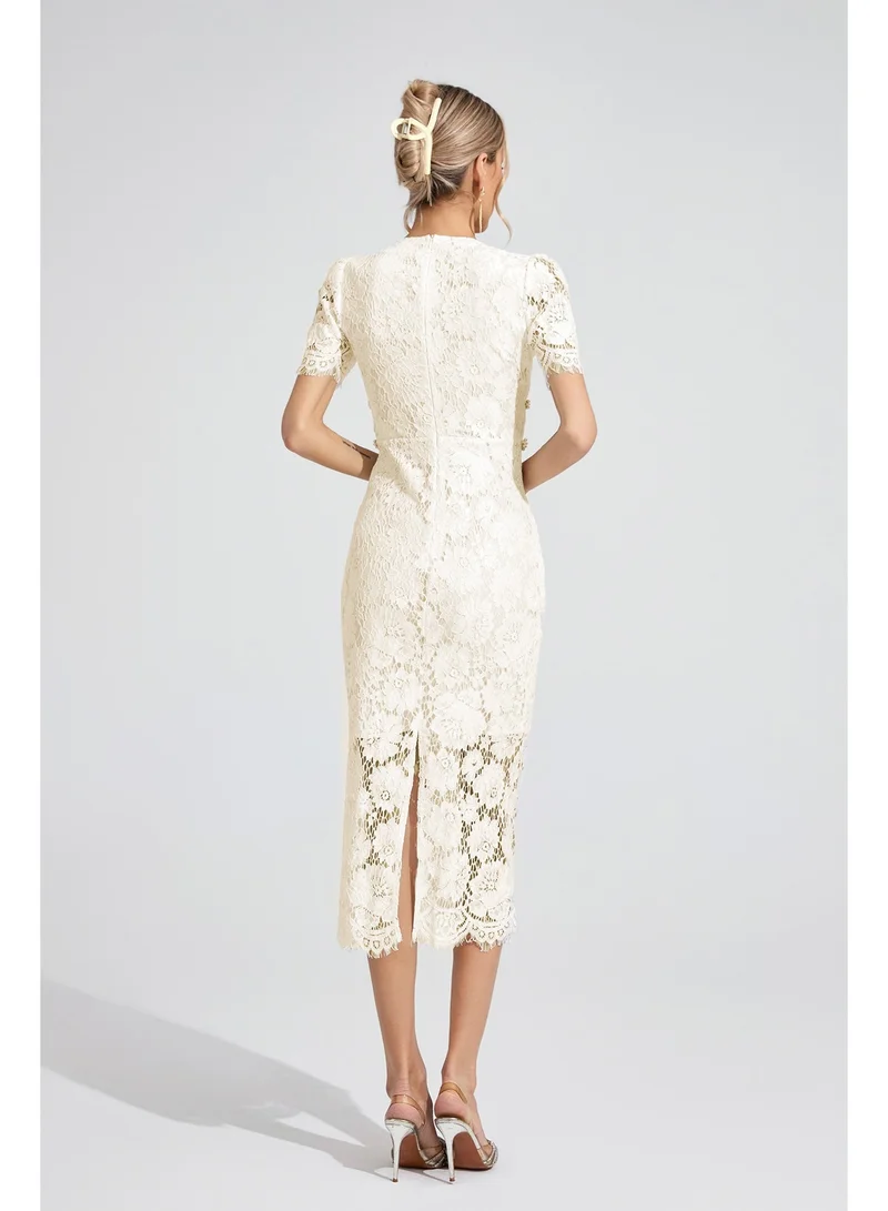 Catchall  Oriel Lace Midi Dress for Women | Best Price UAE