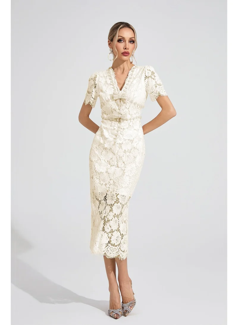 Catchall Oriel Lace Midi Dress