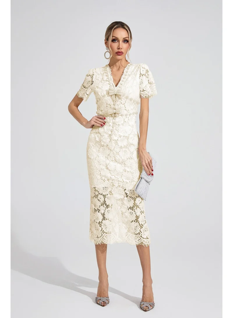 Catchall Oriel Lace Midi Dress