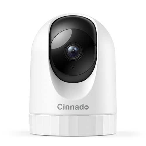 Cinnado Security Camera Indoor-2K 360° WiFi Cameras for Home Security，Pet/Dog/Baby Camera with Phone app, 2-Way Audio, Night Vision, 24/7 SD Card Storage, Works with Alexa & Google Home (2.4Ghz)-D1 - Image 1