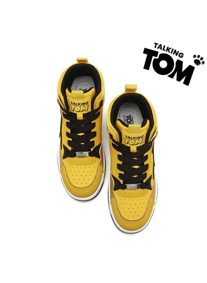 Talking Tom Cat Shoes Uni Autumn High-top Sneakers Youth Casual Versatile Trendy Shoes Electric Yellow Size 40 - Image 5