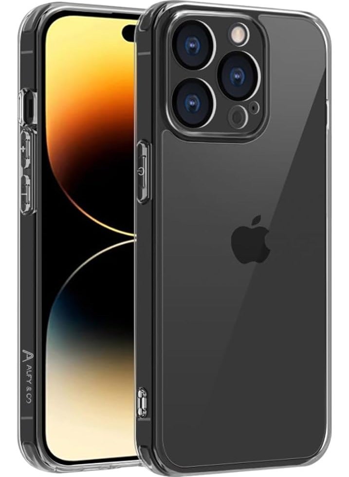 ALFY & CO V&Co Clear TPU + Acrylic Shockproof Anti-Yellowing Case for iPhone 14 Pro  - Image 1