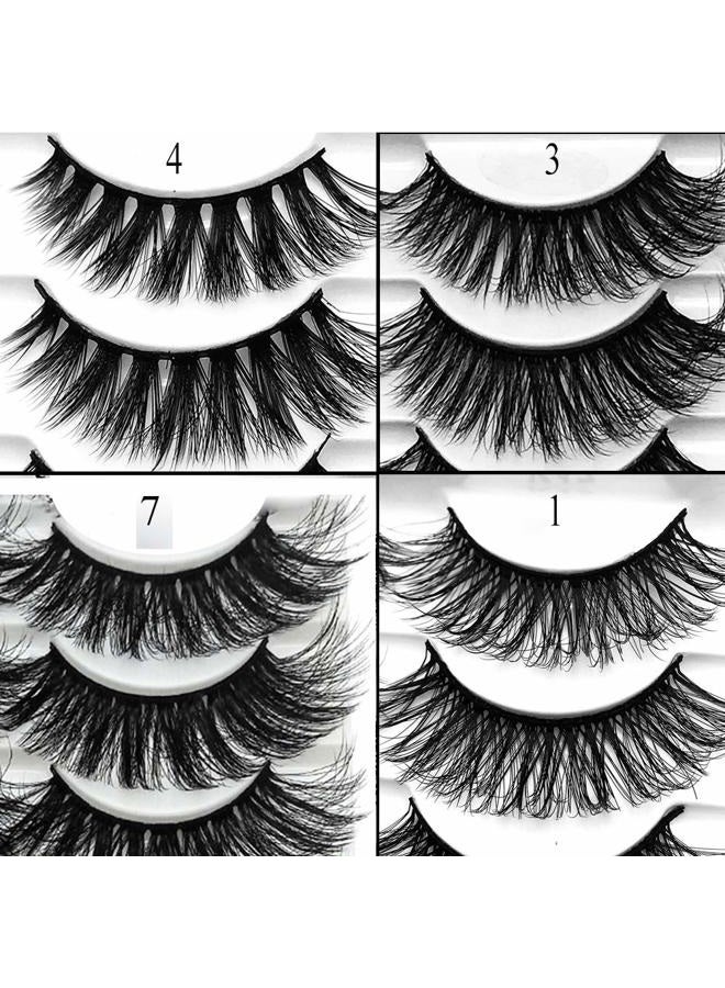 Outopen 3D Mink Lashes Natural Wispy False Eyelashes 15mm Fluffy Long Eye Lashes Eye Makeup Tools 5 Pairs Pack(Q1 | 13-15MM) - Image 5