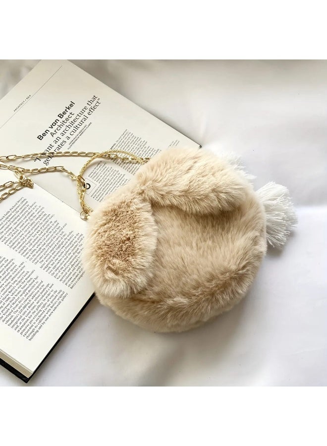 Women’s Cute Crossbody & Handbag – Round Cat Ear Design with Adjustable Golden Chain Strap - Image 3