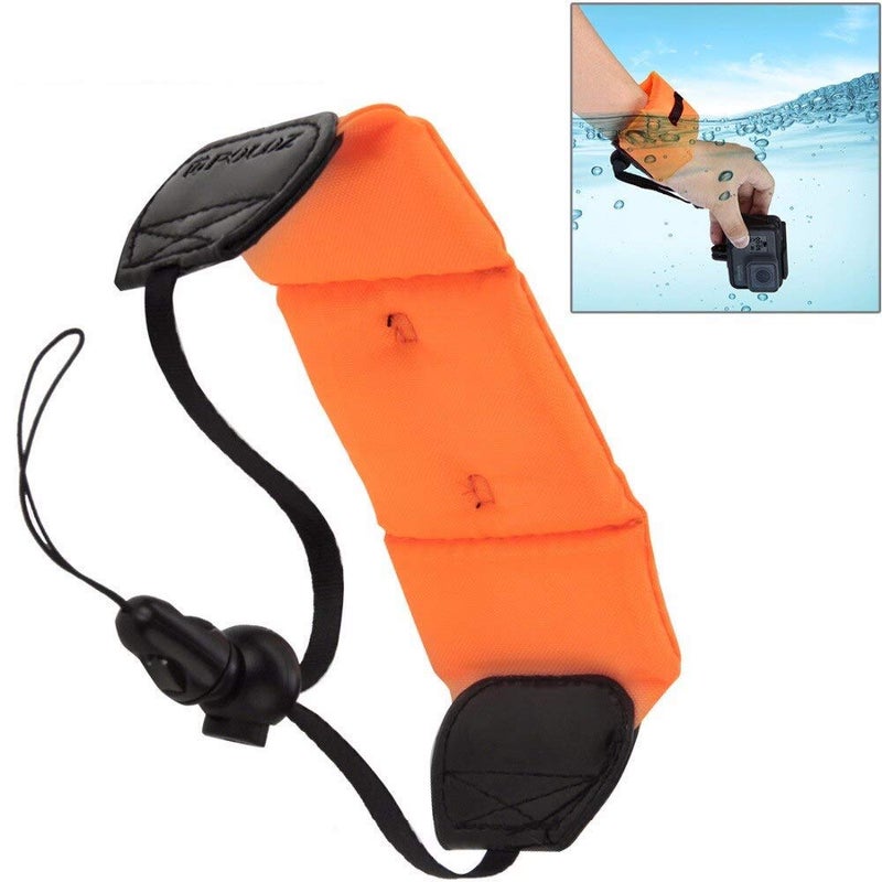 Action Pro Safety Floating Diving Wrist Strap Floaty Bobber Compatible with GoPro-13/12/11/10/9/8/7/6/5/4/3+/3/SJCAM/Yi/Eken/DV etc Action Camera & Smartphones (Orange) - Image 1