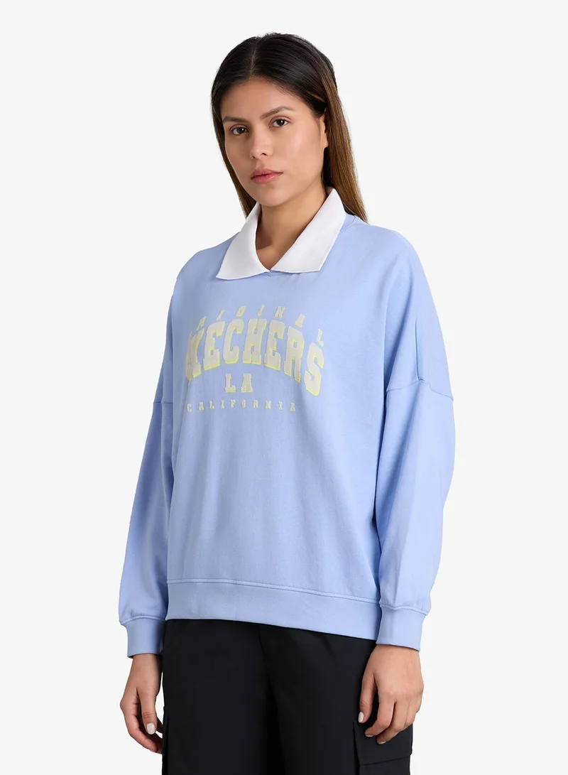 SKECHERS Oversized Long Sleeved T-Shirt