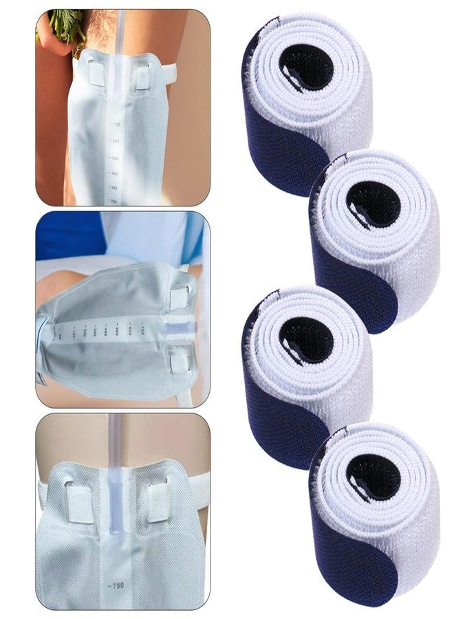 YSYONM Catheter Leg Bag Strap 26''X 1'' Urine Drainage Bag Straps 4 Pcs Leg Urinary Bag Fixation Tapes Anti Slip Irritation Catheter Stabilization Devices with Soft Elastic Fabric Urinary Legband - Image 5