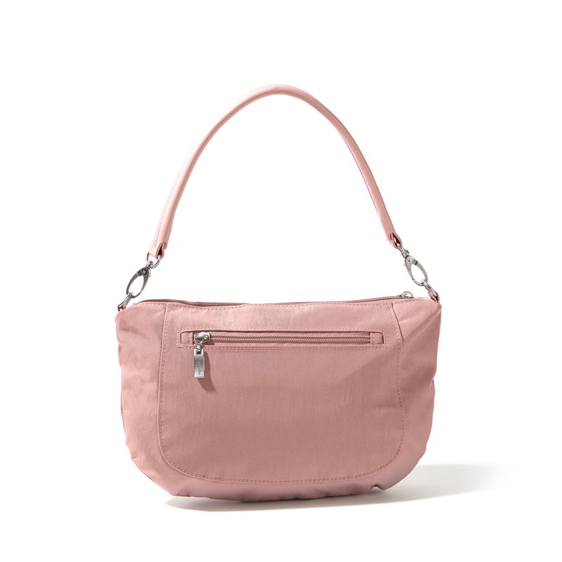 Baggallini Womens Modern Everywhere Half Moon Crossbody, Woodrose - Image 4