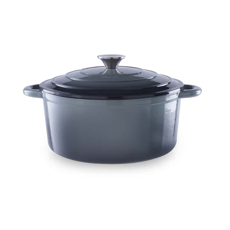 Pan Home Glazura Enameled Cast Iron Cooking Pot 5.2l - Ombre Grey - Image 1