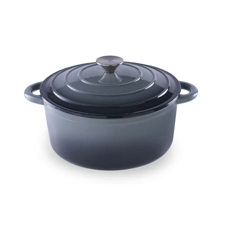 Pan Home Glazura Enameled Cast Iron Cooking Pot 5.2l - Ombre Grey - Image 2