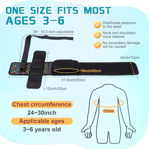 Evervibe Kids Arm Sling Pediatric Shoulder Immobilizer Collarbone Brace Elbow Support Arm Bands Elbow Wrist Sling for Toddler Boy Girl Broken, Fractured Injury(Dinosaur Style) - Image 2