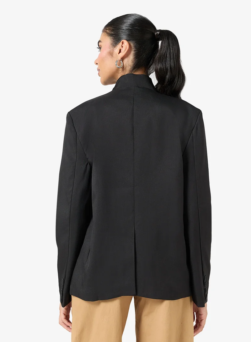 Ella High Neck Tailored Blazer