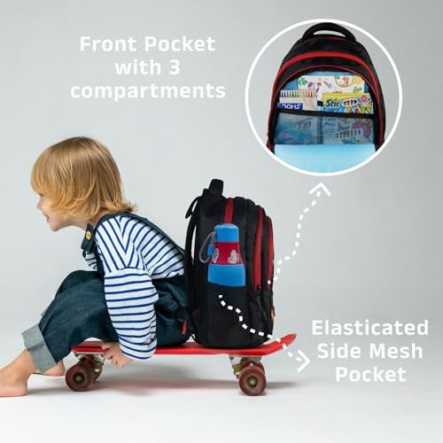 TRAVALATE 25L Stylish &Trendy Printed School Bag For Kid's | Backpack For Class 1 To 5 School Going Boy's & Girls, Giraffe - Image 5