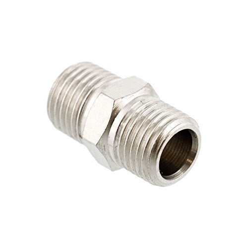 Master Airbrush Brand 1/4" BSP Male to 1/4" BSP Male Fitting Conversion Adapter Nipple, Connector for Airbrush Hoses and Compressors - Image 1