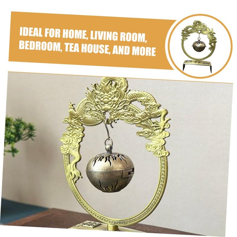 Ceramic Dragon Incense Burner Holder With Chain Vintage Home Decor - Image 4