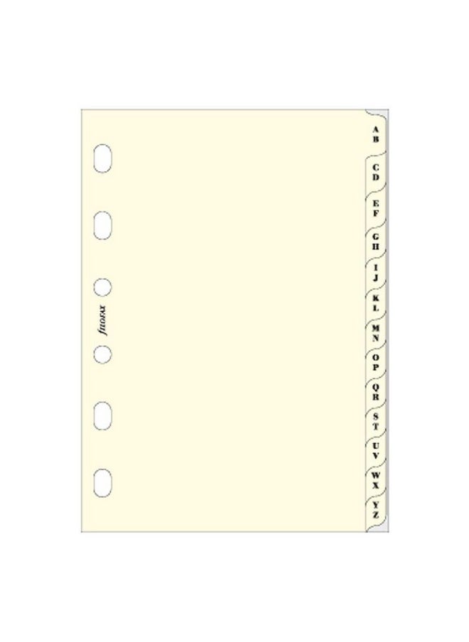 FILOFAX Filofax Pocket A-Z Index Cream (B211664) 