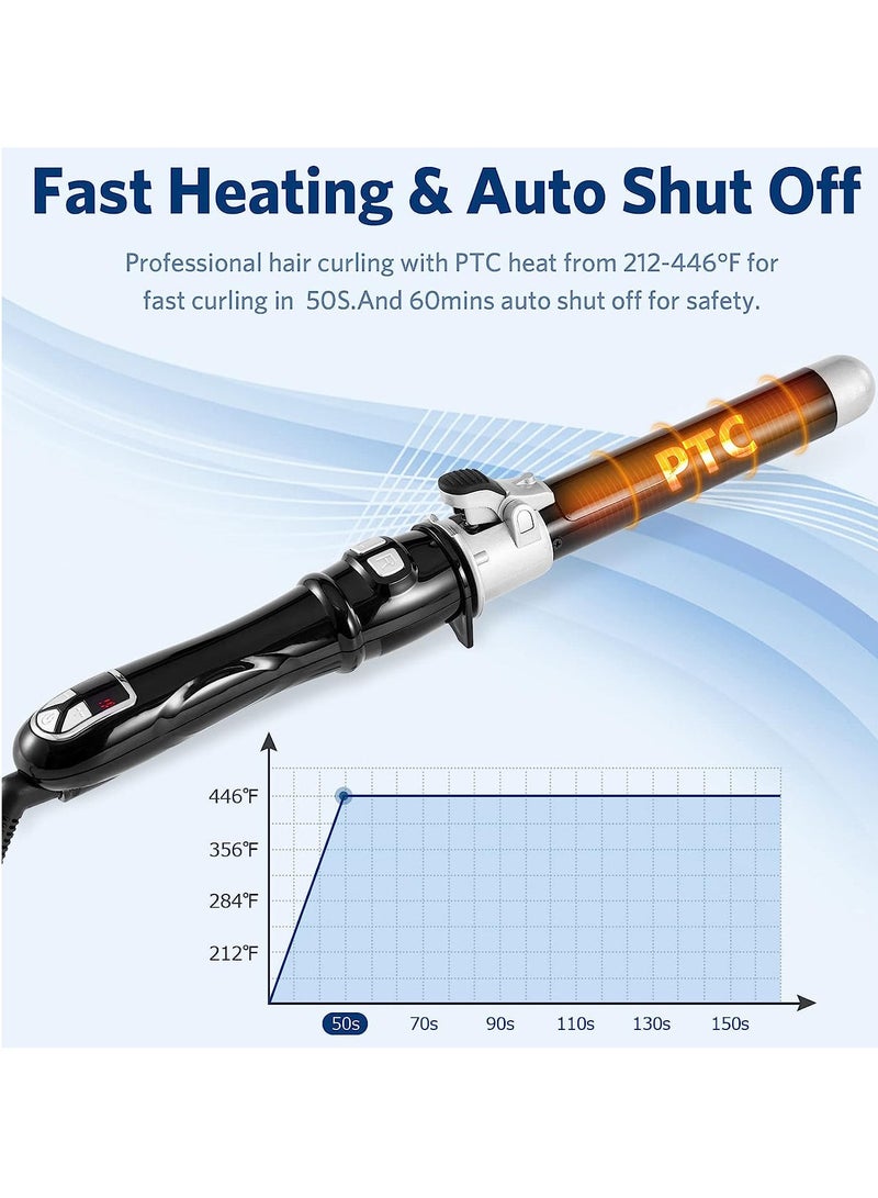 Sharpdo Automatic Curling Iron Wand, Rotating Hair Curler for Long Hair, Auto Hair Styling Curler Dual Voltage Ceramic Tourmaline Curling Iron 1.1inch-28mm - Image 3