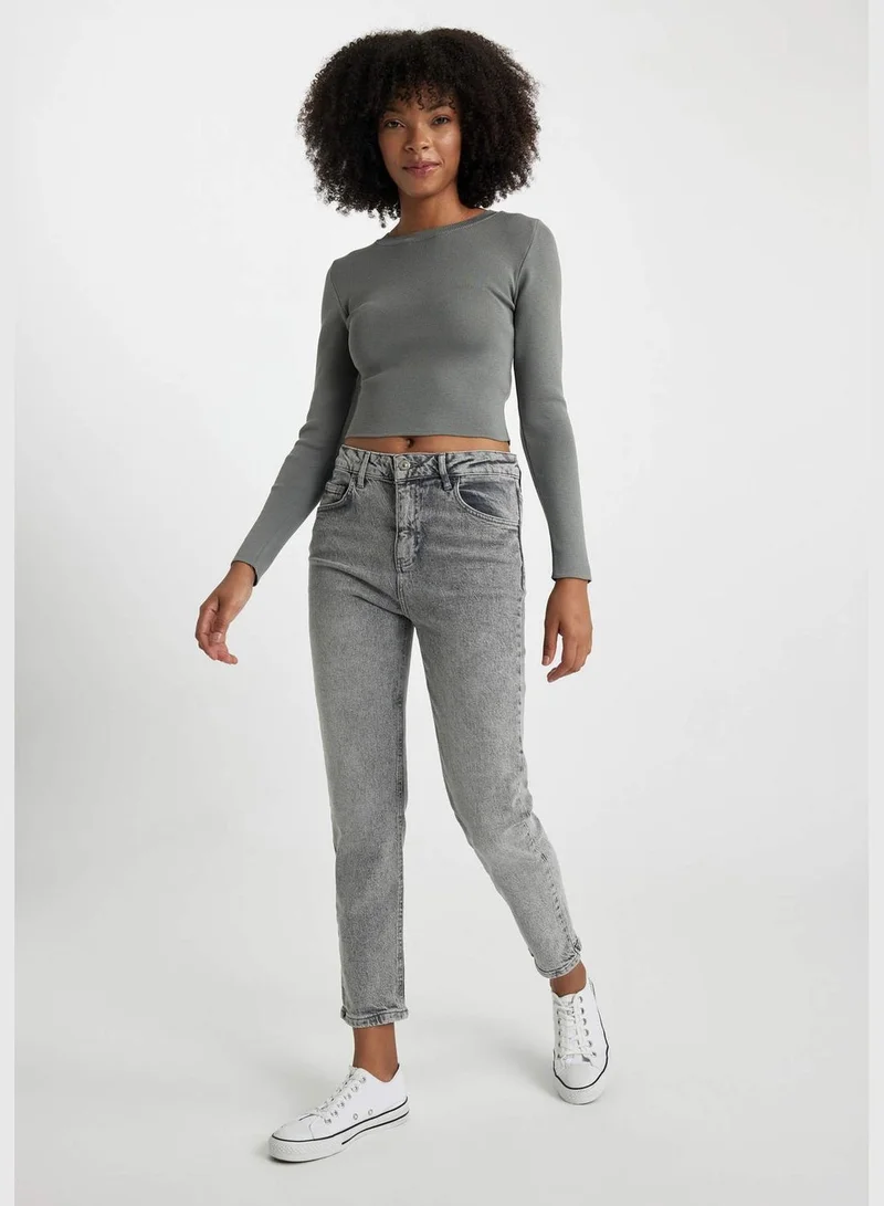 DeFacto Woman Mom Fit Denim Trousers