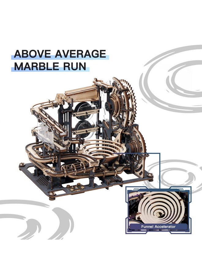 Robotime Marble Run To Build 294 Piece Wooden Marble Maze Stem Toy Building Sets For Teens & Adults Unique Hobbies Kit/Gift  - Image 3