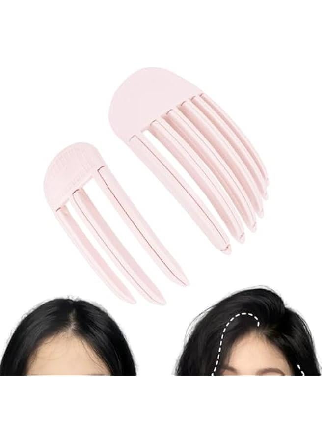 Generic Easy Hair Volume Tool for Fluffy Bangs and Crown, No-Slip Lifting Clips for Natural Voluminous Look - Pink 2 Pack  - Image 1