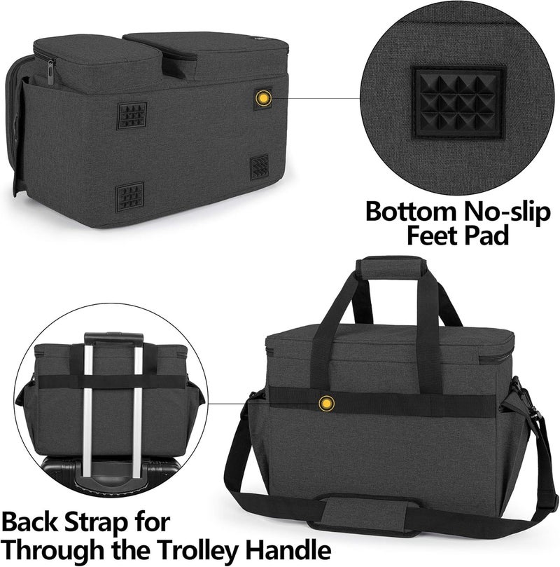 CURMIO Sewing Machine Case, Universal Travel Bag Compatible for Singer, Brother, Janome and most standard sewing machines, Black(Bag Only) - Image 4