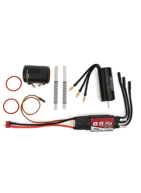2968 2800KV 100A 1800W Motor with Replaceable Rotor + 70A RC Boat ESC + Water Cooler Cover