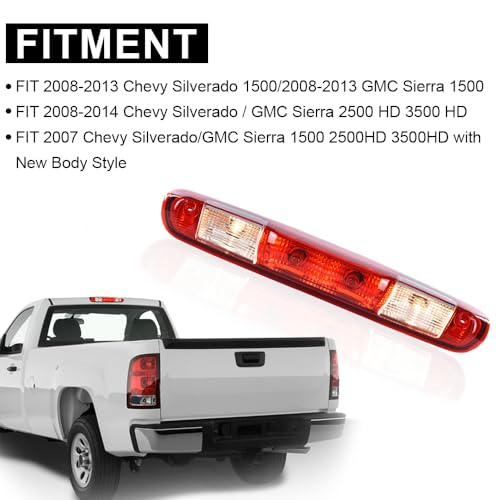 GPLUS G-PLUS Third Brake Light 3rd Cargo Lamp High Mount Stop Light Fit Chevy Silverado GMC Sierra 1500 2008-2013/Fit Chevy Silverado GMC Sierra 2500 HD 3500 HD 2008-2014 25890530 Tercera Luz De Freno - Image 2