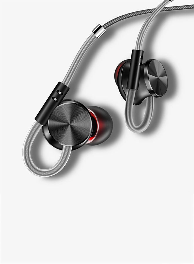 NIBEMINENT FONGE W3 3.5mm Wired In-ear Earphones Metal Magnetic Earbuds Headphones Sports Headset with In-line Remote Control Microphone Black - Image 2