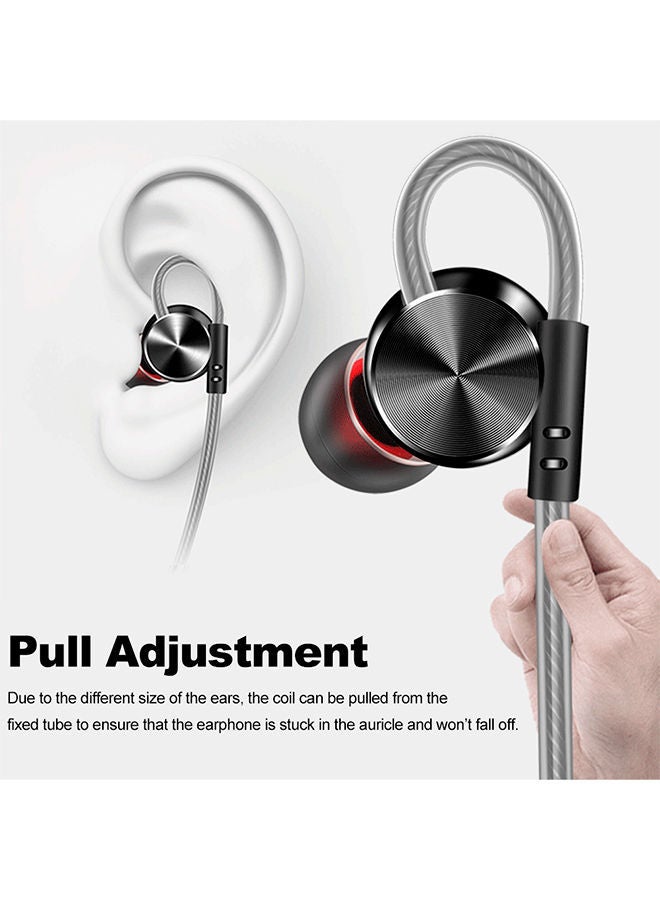 NIBEMINENT FONGE W3 3.5mm Wired In-ear Earphones Metal Magnetic Earbuds Headphones Sports Headset with In-line Remote Control Microphone Black - Image 3