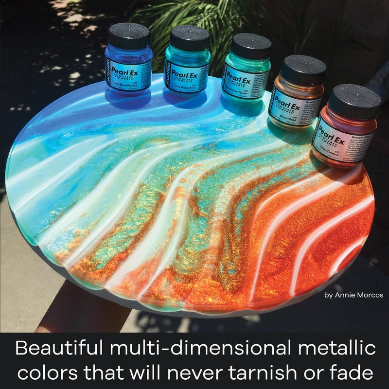 Jacquard Pearl Ex Pigment Powder 3 Grams Antique Copper - Loose Mica Powder for Epoxy Resin, Watercolors, Calligraphy Ink & Clay - Epoxy Pigment Powder - Epoxy Resin Color - Image 3
