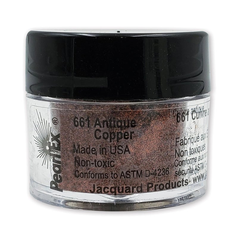 Jacquard Pearl Ex Pigment Powder 3 Grams Antique Copper - Loose Mica Powder for Epoxy Resin, Watercolors, Calligraphy Ink & Clay - Epoxy Pigment Powder - Epoxy Resin Color - Image 1