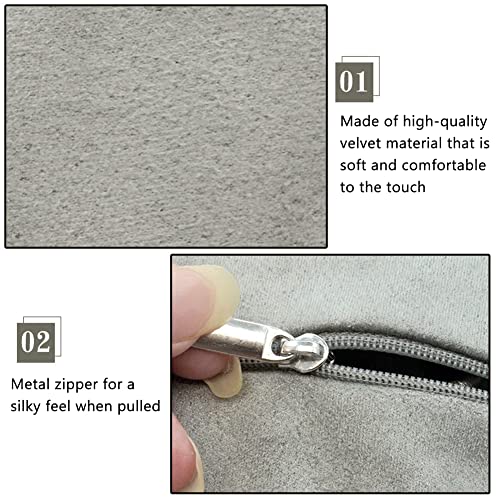 EHERDM 6-piece Padded Velvet Jewelry Pouch with Zipper - Portable Storage Bag for Travel, Women's Jewelry Organizer Pouch for Rings, Bracelets, Earrings, Necklaces - Image 4