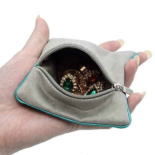 EHERDM 6-piece Padded Velvet Jewelry Pouch with Zipper - Portable Storage Bag for Travel, Women's Jewelry Organizer Pouch for Rings, Bracelets, Earrings, Necklaces - Image 5