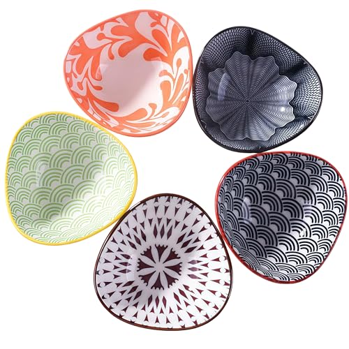 BOSILI Ceramic Soy Sauce Dishes set of 5, Japanese Soy Dishes Dipping Bowls Sauce Cups for Dumpling Sushi - Image 1