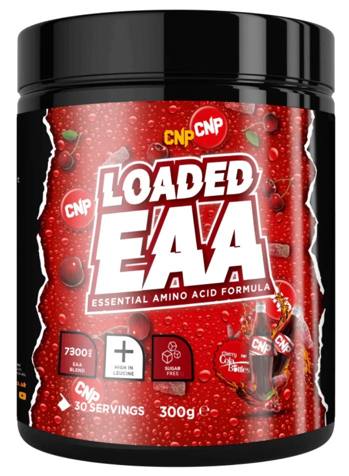 سي إن بي مُحمّل بأحماض أمينية أساسية - كولا الكرز | ٣٠٠ غرام | أحماض أمينية أساسية لاستشفاء العضلات