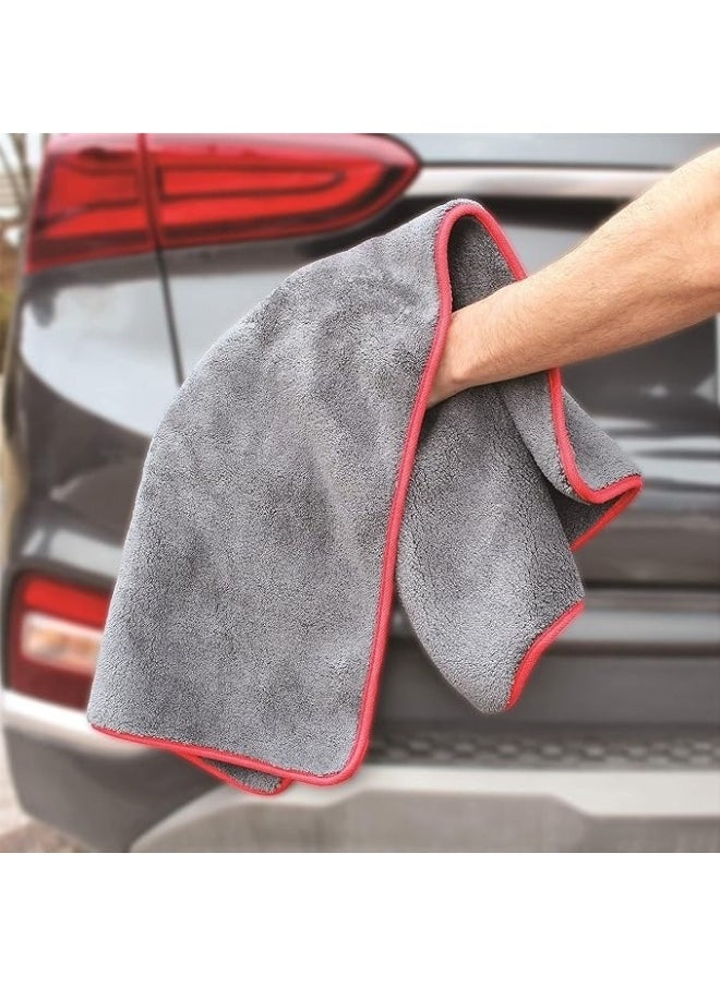 Professional Premium Microfiber Car Drying Towel, Ultra-Absorbent with Twisted Loop Technology, Streak & Scratch Free Drying for Cars 40 * 60cm (Grey)