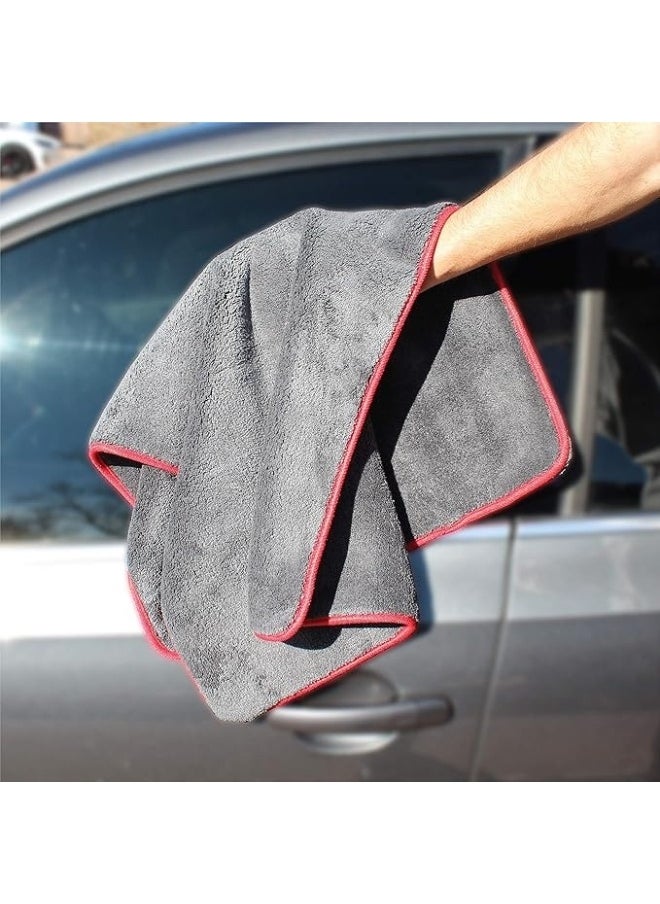 Professional Premium Microfiber Car Drying Towel, Ultra-Absorbent with Twisted Loop Technology, Streak & Scratch Free Drying for Cars 40 * 60cm (Grey)