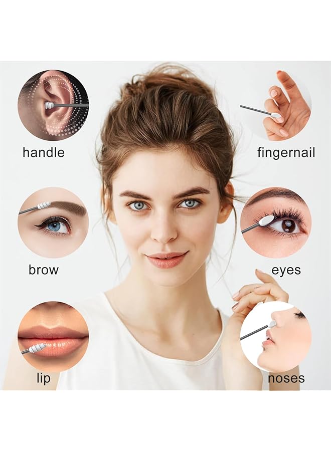 Excefore Silicone Cotton Swab With Double Tips And Storage Case Reusable Cotton Buds For Ear Cleaning And Makeup Removal - Image 3