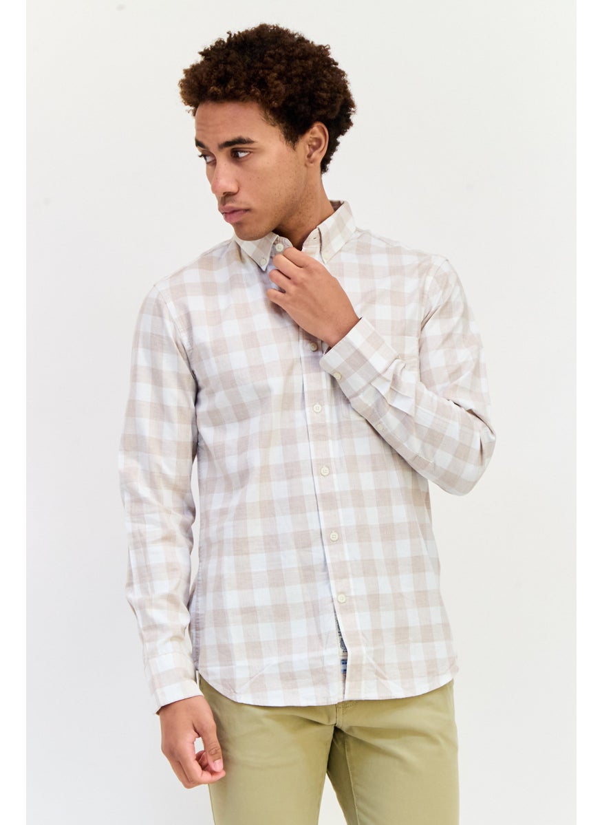 La Martina Men Tailored Fit Paid Long Sleeves Casual Shirt, Multicolor  - Image 1