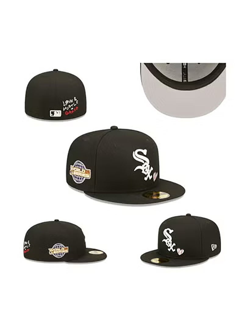 NEW ERA Chicago White Sox Black Flat - Brimmed Cap, Size 58.7 