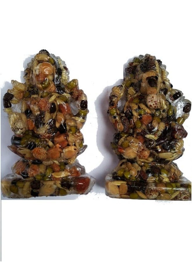 Suvasane Navadhanya Ganesh and Lakshmi Idols for Pooja and Home to Bring Sucess and All Positive Vibes ,Plastic ,Multicolor - Image 3
