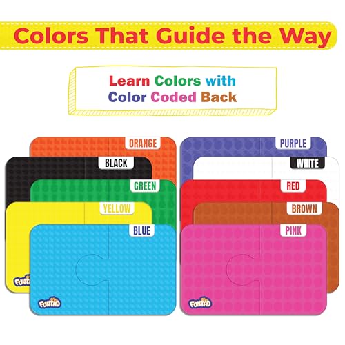 Funtad My Starter Jigsaw Puzzle - Fruits & Colors| 2-Piece Puzzle for Kids Age 2,3,& 4 yrs| Montessori Educational Toy Set of 20 Puzzle, 40 Big Pieces| Return & Birthday Gift for Boys & Girls - Image 5