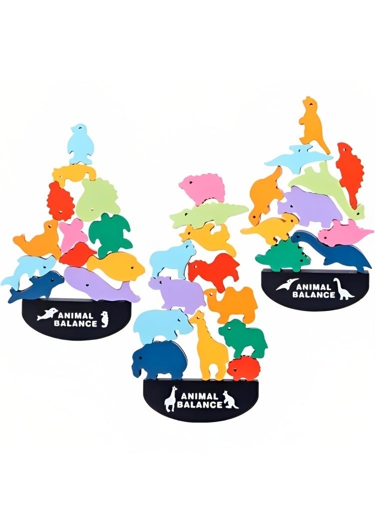 لعبة بناء وتوازن المكعبات الخشبية من مونتيسوري لتنمية المهارات الحسية والحركية والإدراكية وتطوير مهارات الذكاء للأطفال، اللعبة بتصميم ثلاثي الأبعاد مخصصة لمراحل التعلم المبكر،  نمط حيوانات المحيط - Image 5