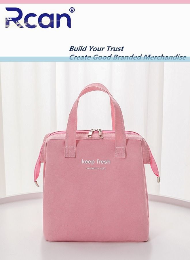 Rcan Oxford Lunch Bag for Women Men Adults Waterproof Reusable Tote Bag for Work Office School Picnic Beach - Image 1