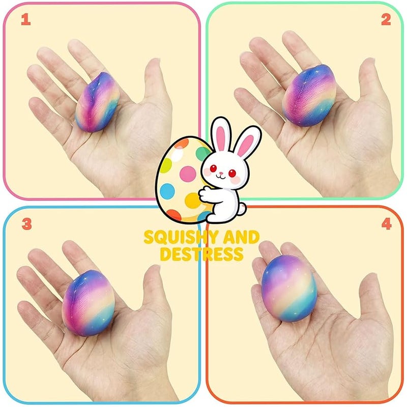Jofan 24 Pack Easter Eggs Galaxy Slow Rising Squishy Toys for Kids Girls Boys Easter Basket Stuffers Gifts Party Favors - Image 3