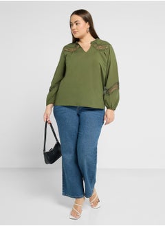 Vero Moda Curve Lace Detail Top  - Image 4