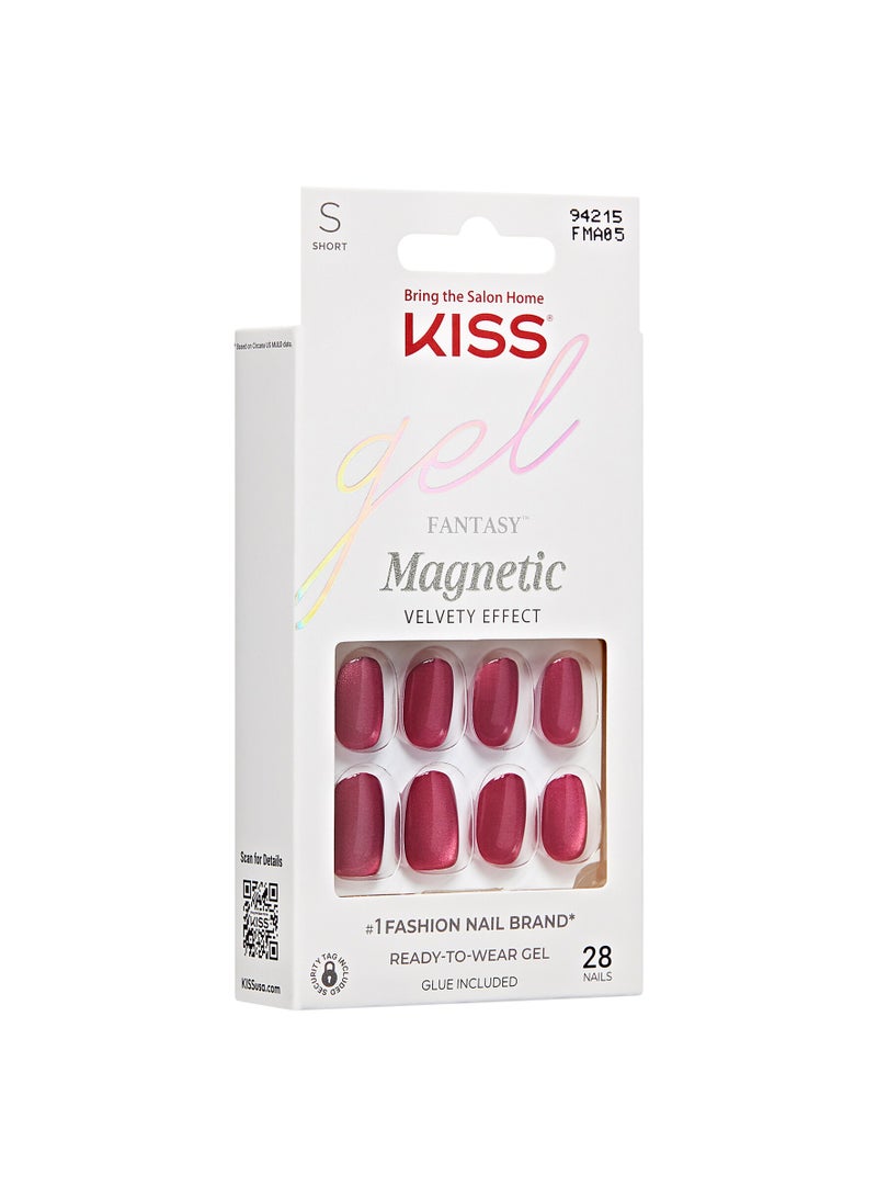Kiss Gel Fantasy Magnetic Velvety Effect Nails Small FMA05C - Image 2