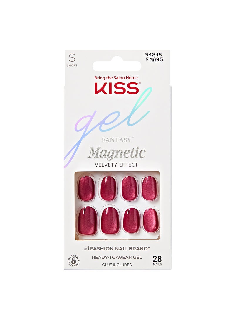 Kiss Gel Fantasy Magnetic Velvety Effect Nails Small FMA05C - Image 1