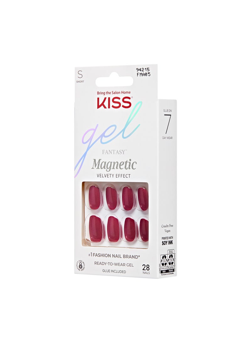 Kiss Gel Fantasy Magnetic Velvety Effect Nails Small FMA05C - Image 3